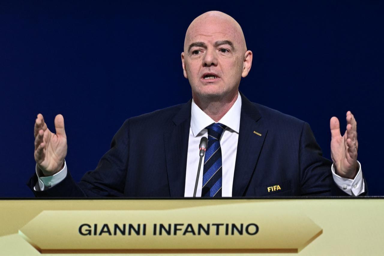 FIFA President Gianni Infantino speaks during the welcome session of the 74th FIFA Congress in Bangkok, May 17, 2024. (AFP Photo)
