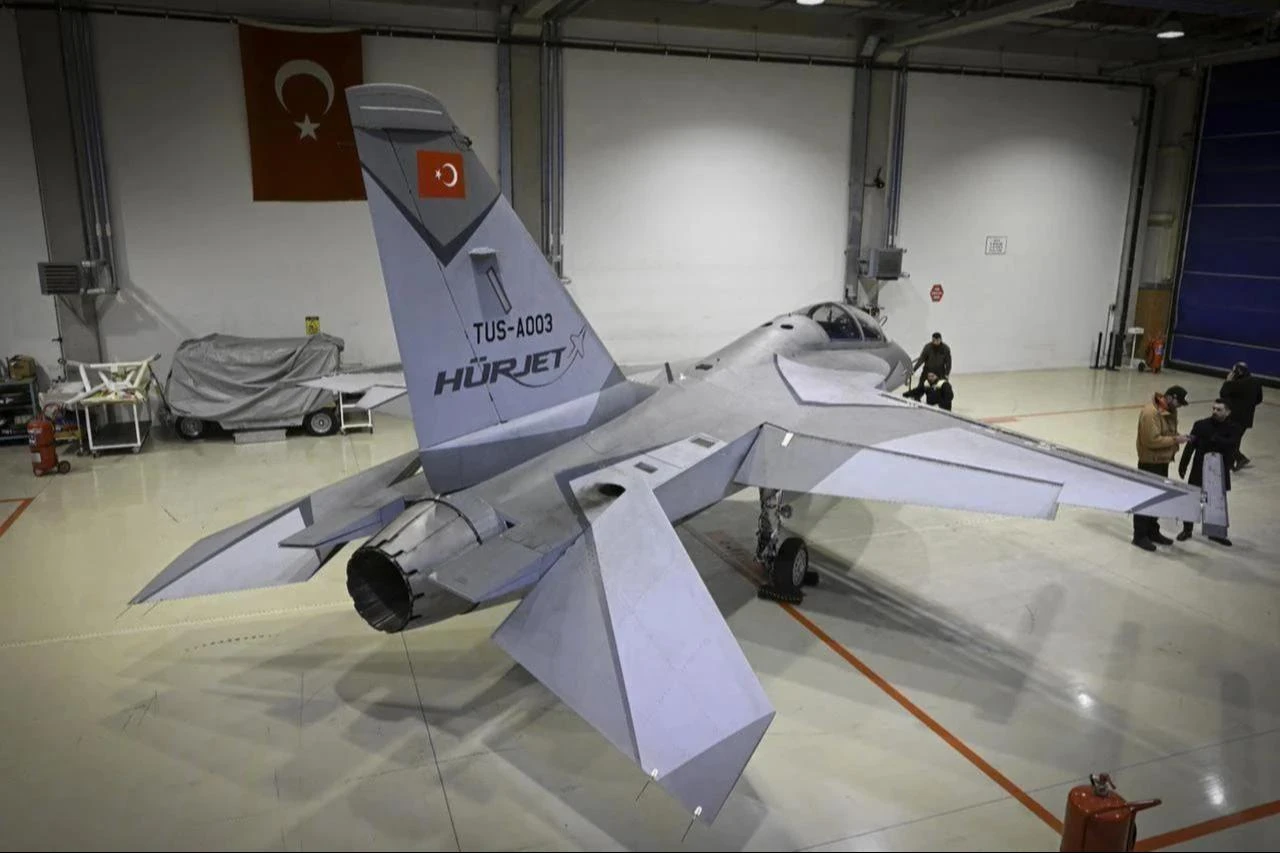 A view of Hurjet aircraft at the Turkish Aerospace Industries (TAI) facilities in Ankara, Türkiye, December 30, 2025. (AA Photo)
