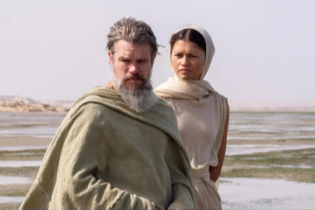 Matt Damon and Zendaya in The Odyssey. (Photo via Universal Pictures/Courtesy Everett Collection)