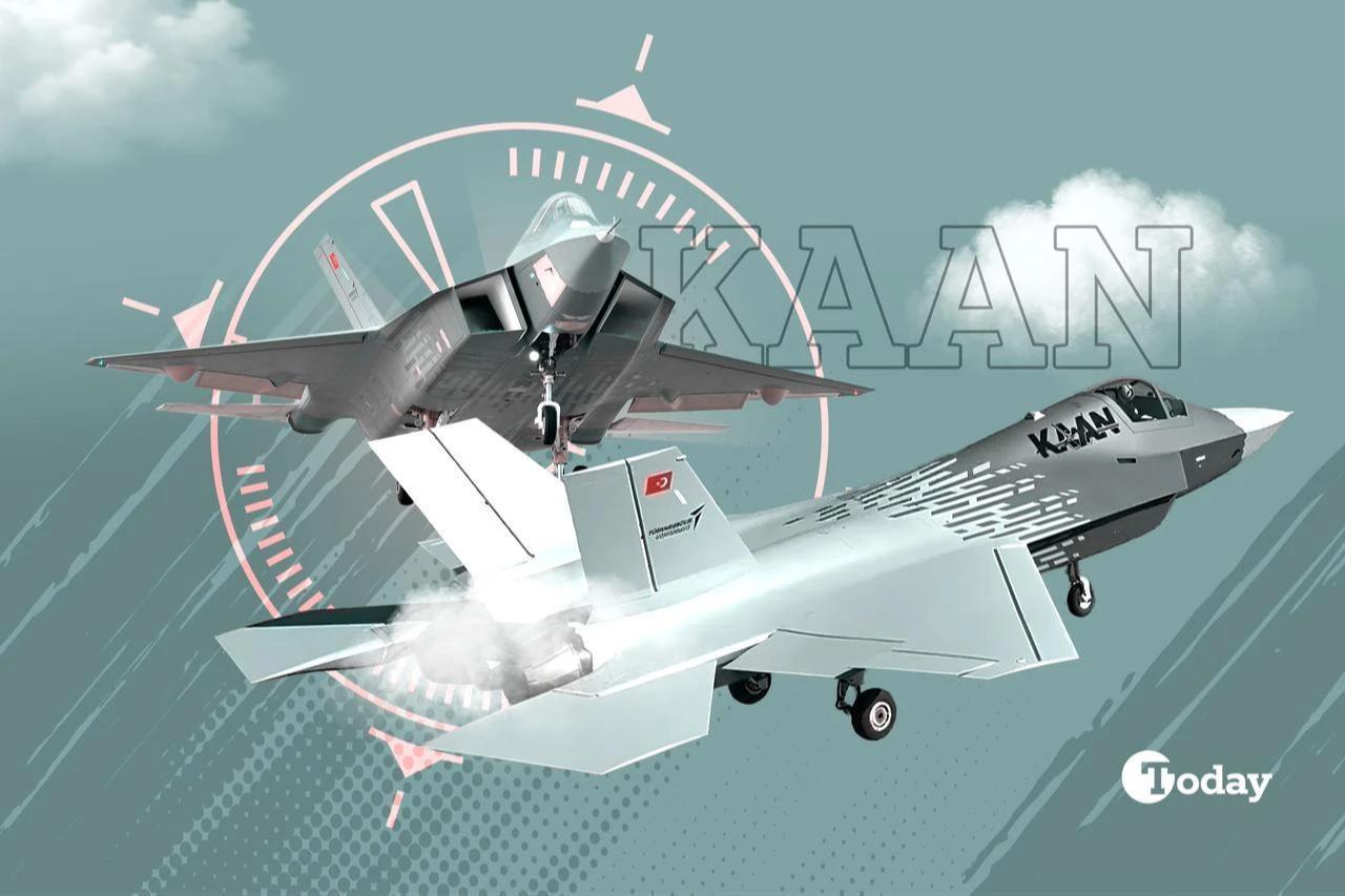 Turkish Fighter KAAN, a 5th-generation aircraft, offers superior capabilities for both air-to-air and air-to-ground combat missions. (Collage prepared by Türkiye Today/Zehra Kurtulus)