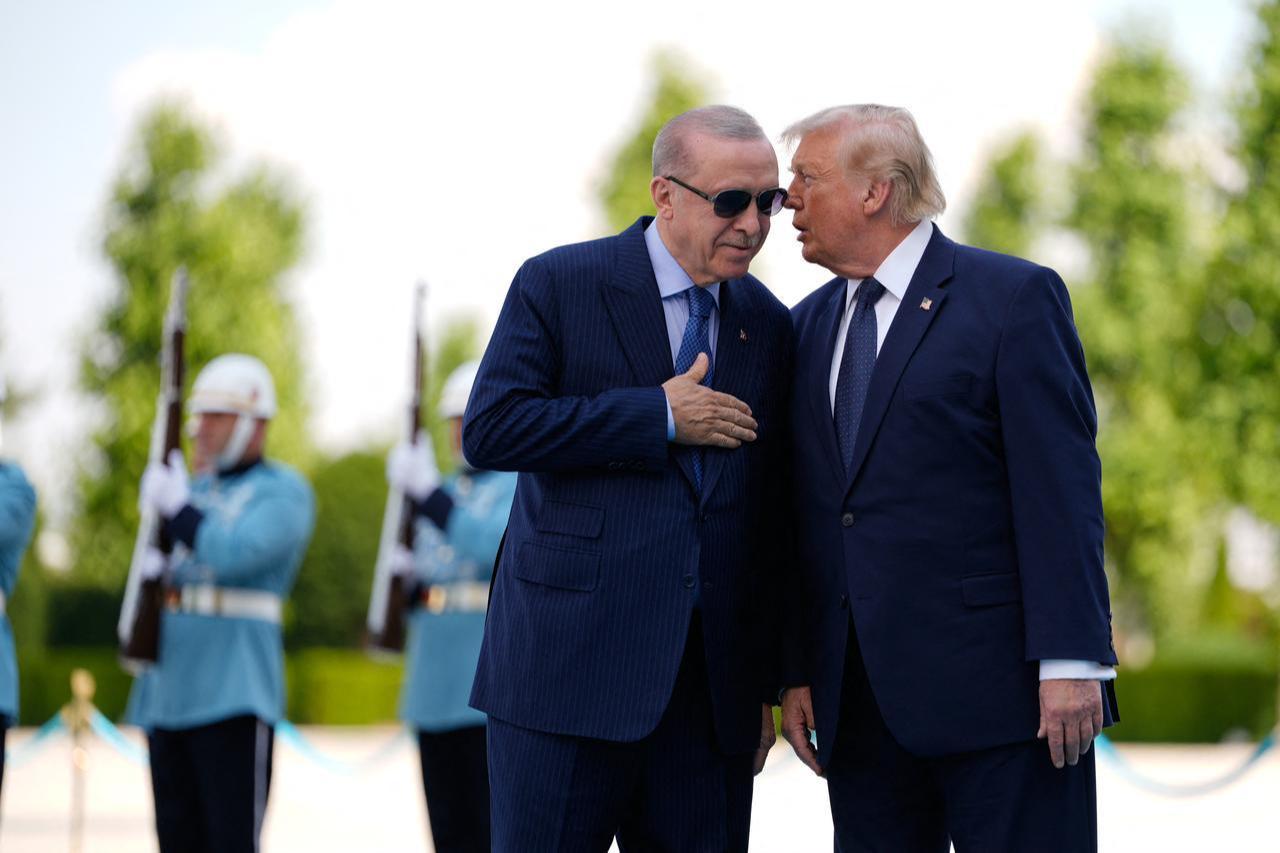 President Recep Tayyip Erdogan (L) hosts US President Donald Trump for a state arrival ceremony at Bestepe Presidential Compound in Ankara, July 7, 2026. (AFP Photo)