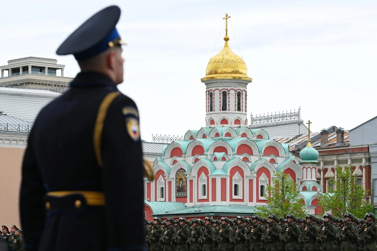Russian servicemen involved in the so-called 'special military operation' in Ukraine attend the Victory Day military parade on Red Square in Moscow on May 9, 2026. (AFP Photo)