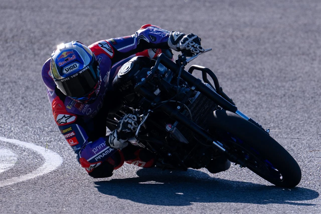 Red Bull athlete Toprak Razgatlioglu, the 2021, 2024 and 2025 Superbike World Champion and the first Turkish rider to compete in MotoGP with the Prima Pramac Yamaha team this season, trains at Kenan Sofuoglu Circuit in Sakarya, Türkiye on July 30, 2026. (AA Photo)