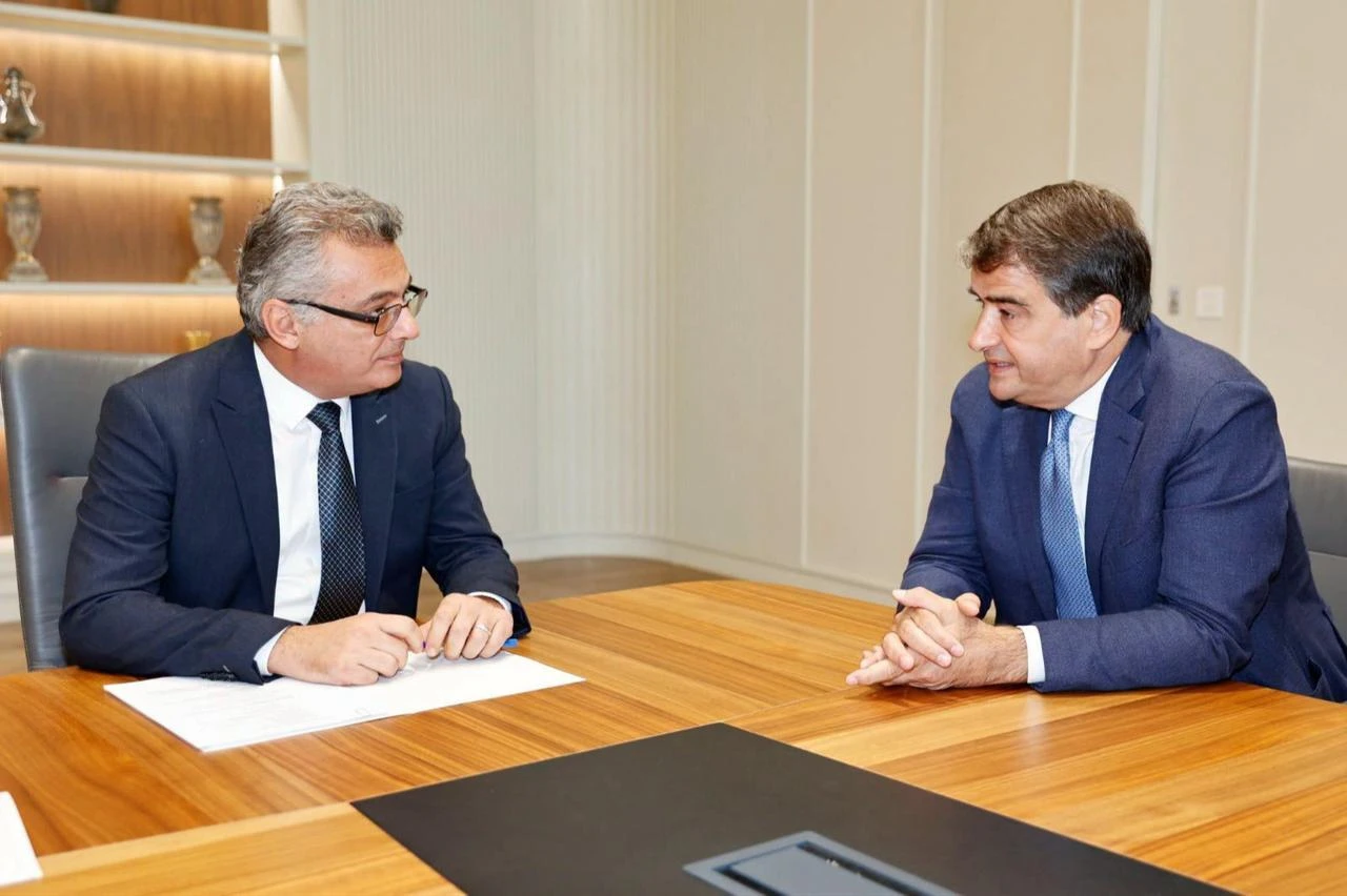 Turkish Republic of Northern Cyprus (TRNC) President Tufan Erhurman meets with EU Commission Vice President and Cyprus Special Representative Raffaele Fitto, July 31, 2026. (Photo via X/@KKTCCB)