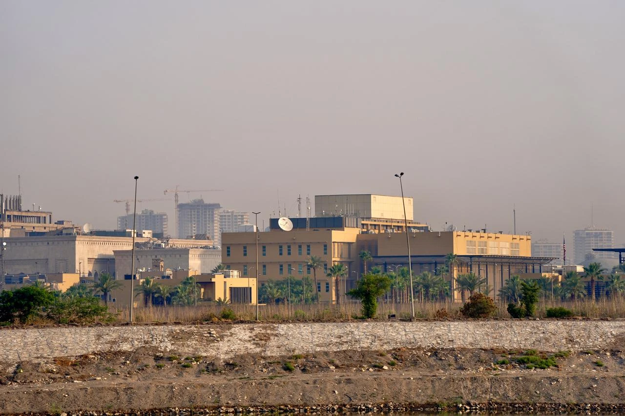 A view of the U.S. Embassy building and its surroundings in Baghdad, Iraq on June 11, 2025. (AA Photo)