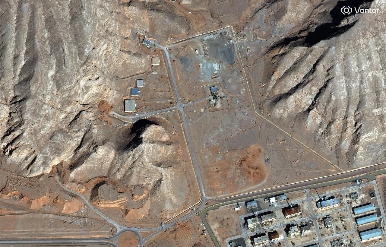 This handout satellite image, taken and released on February 10, 2026, shows Iran's Isfahan nuclear facility site. (AFP Photo/Satellite image ©2026 Vantor)