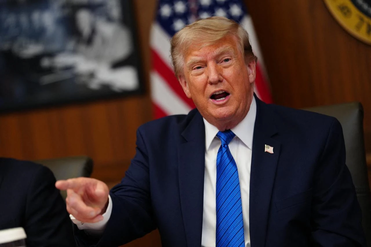 US President Donald Trump speaks during a Cabinet meeting at Camp David in Maryland, on July 31, 2026. (AFP Photo)