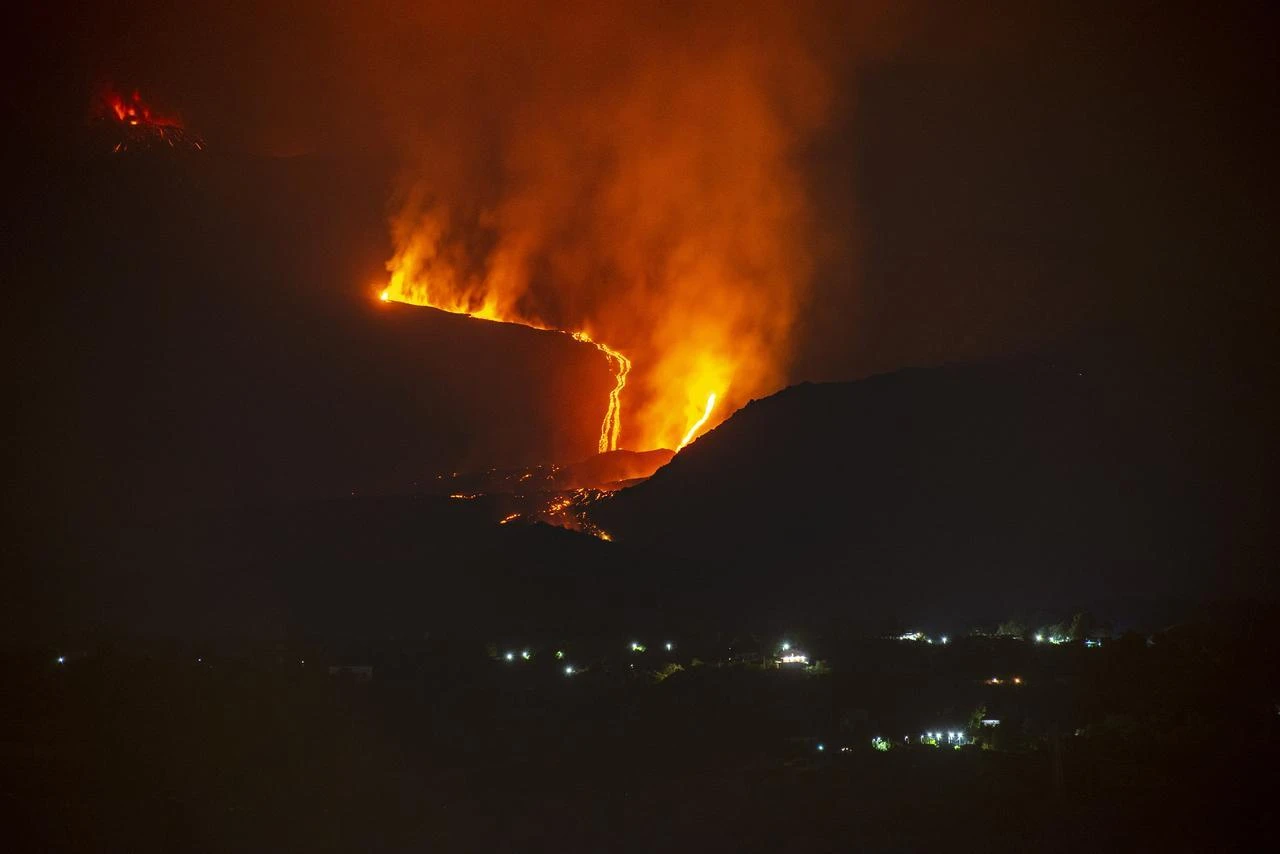 Mount Etna's eruptive phase persists with fluctuating explosive dynamics at the Voragine summit crater in Catania, Sicily, Italy on August 10, 2026. (AA Photo)