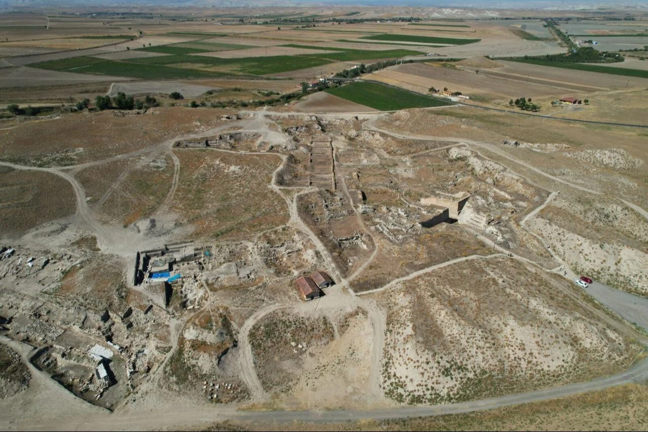 An aerial viev of Gordion, Ankara, Türkiye. (AA Photo)