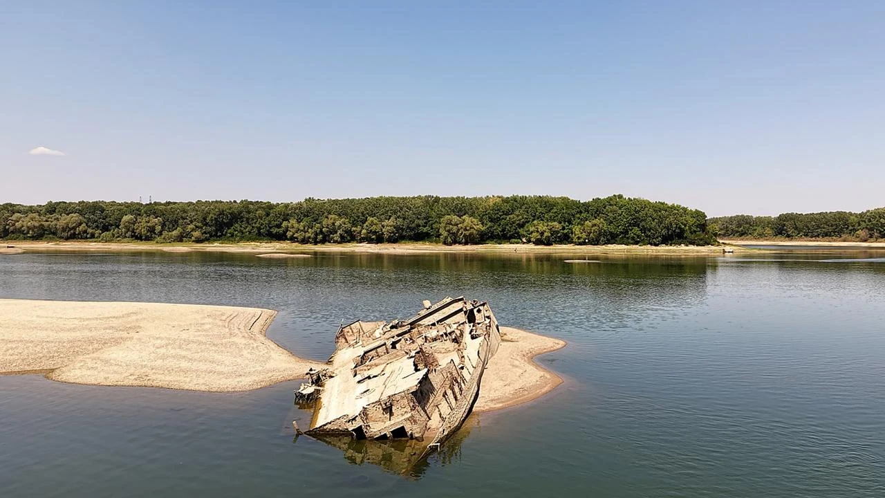 In pictures: Sunken Nazi warship reemerges from Danube River