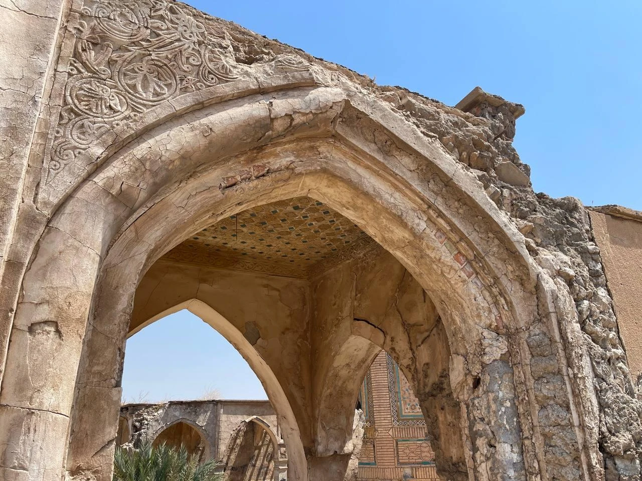 A view of the historic Green Dome (Gok Kumbet), built in 1361 during the Seljuk period inside the Citadel of Kirkuk in Kirkuk, Iraq, on August 11, 2026. (AA Photo)