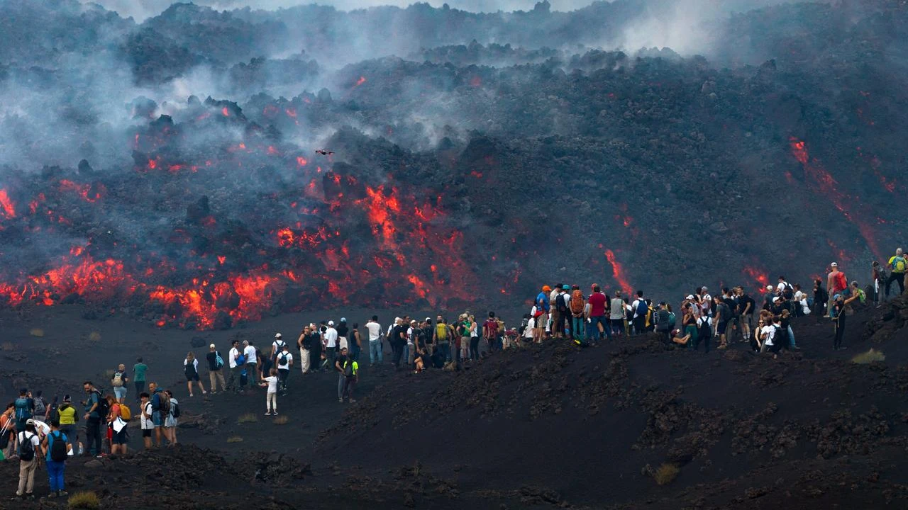 Lava tourism booms as Mount Etna erupts in Sicily