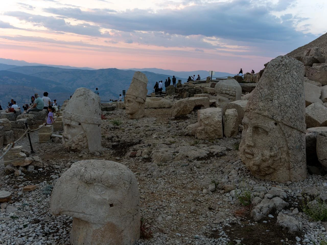 The Mount Nemrut Archaeological Site, listed on the UNESCO World Heritage List, is attracting significant interest from both domestic and international tourists. (AA Photo)