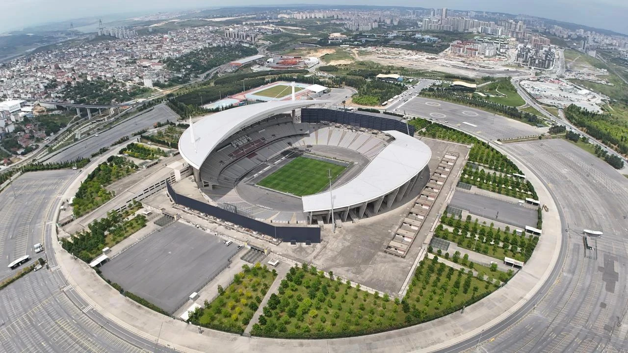An aerial view of the Ataturk Olympic Stadium in Istanbul, Türkiye. (IHA Photo)
