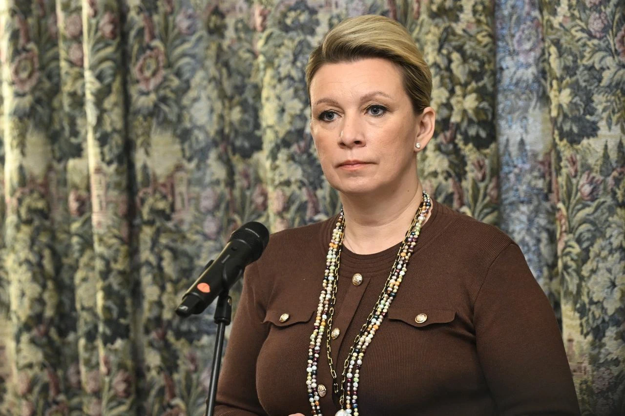 Russian Foreign Ministry Spokeswoman Mariya Zakharova speaks during a press conference in Moscow, Russia, on March 3, 2026. (AA Photo)