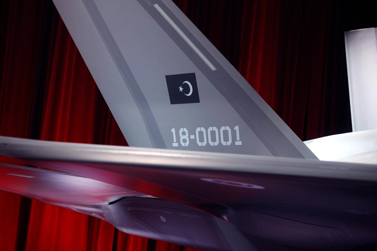 A F-35 fighter jet is seen as Türkiye takes delivery of its first F-35 fighter jet with a ceremony at the Lockheed Martin in Forth Worth, Texas, United States on June 21, 2018. (AA Photo)