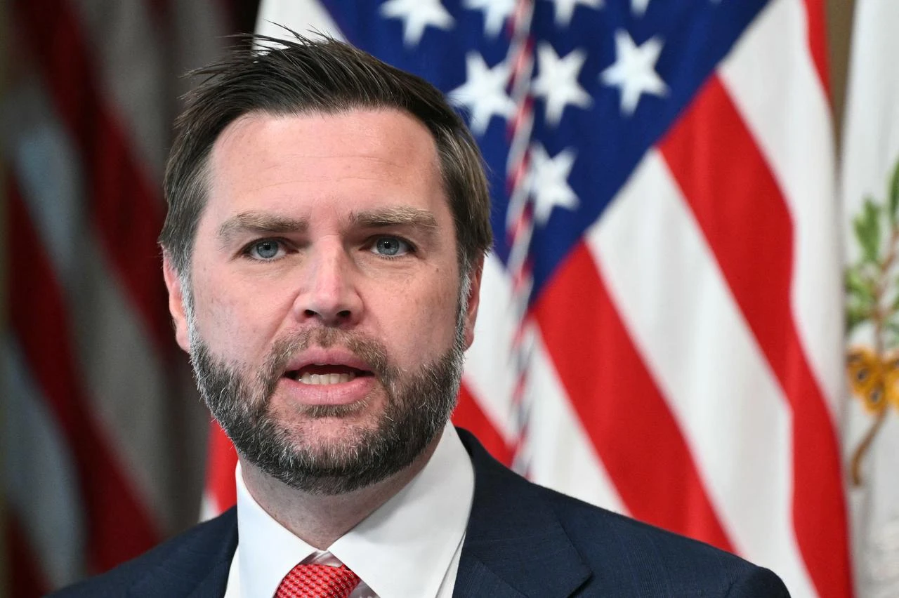 US Vice President JD Vance speaks during a congressional roundtable in the Indian Treaty Room of the Eisenhower Executive Office Building in Washington, DC, Aug. 5, 2026. (AFP Photo)