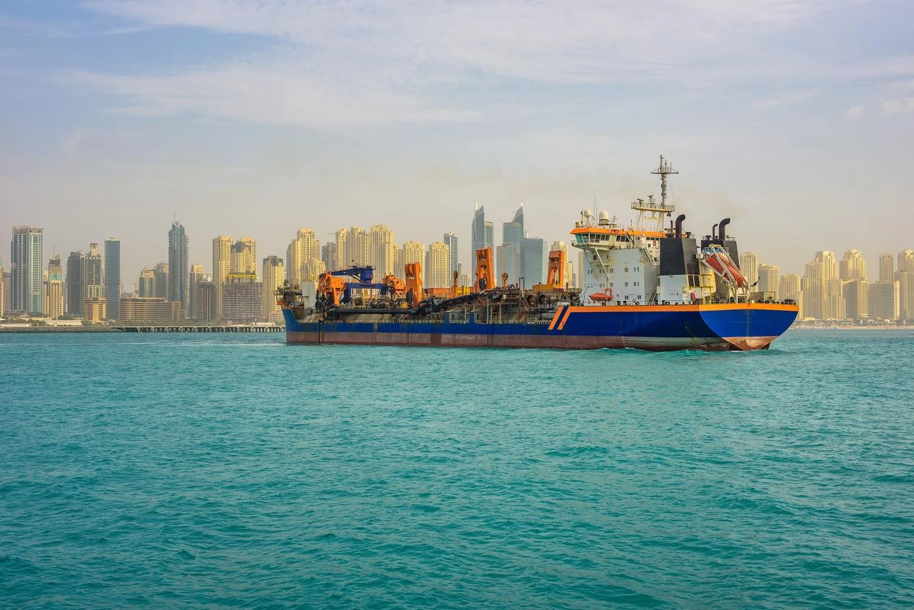 An oil tanker sails off the Dubai coastline, UAE. (Adobe Stock Photo)