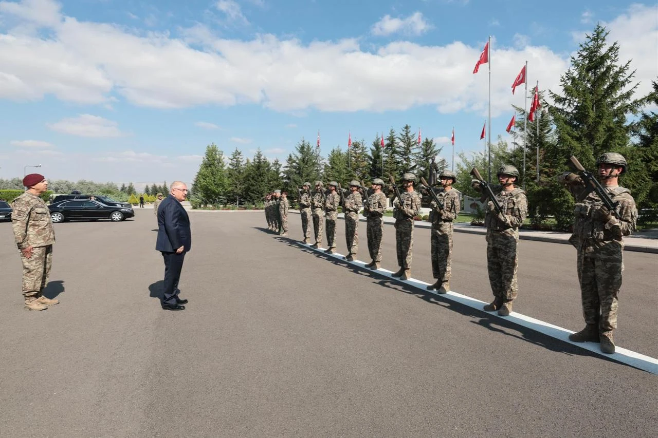 Turkish Defense Minister Yasar Guler attends the ceremony of the Special Forces Command's 18th Specialization Course, Aug. 14, 2026. (AA Photo)