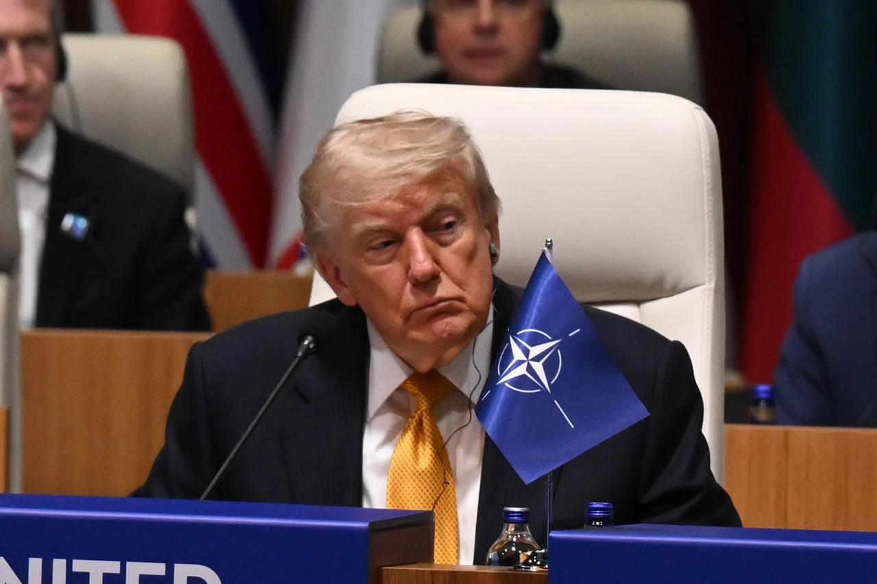 US President Donald Trump attends the North Atlantic Council meeting, held as part of the 36th NATO Heads of State and Government Summit in Ankara, Türkiye, July 8, 2026. (AA Photo)
