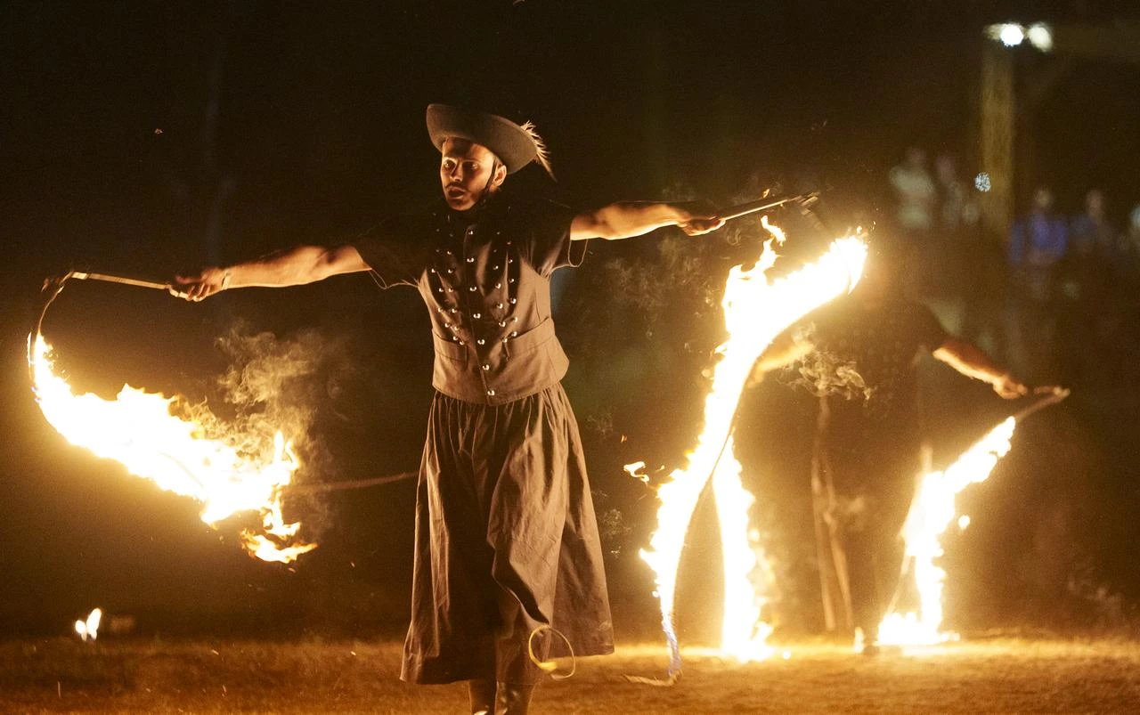 Scene from The Great Hun-Turk Kurultay, held in the town of Bugac in Hungary’s Bacs-Kiskun region. (AA Photo)