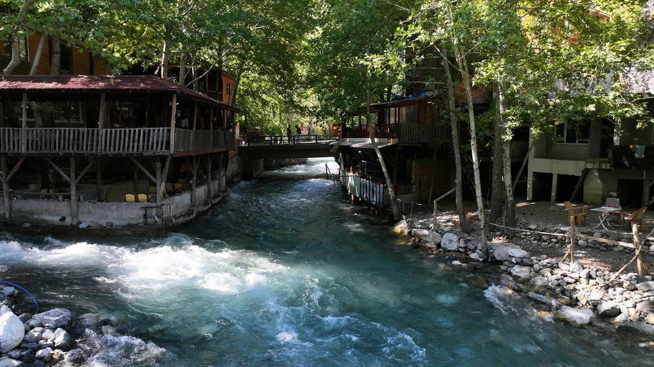 View of Kayseri’s Yahyali district, home to the Kapuzbsi Waterfalls. (AA Photo)