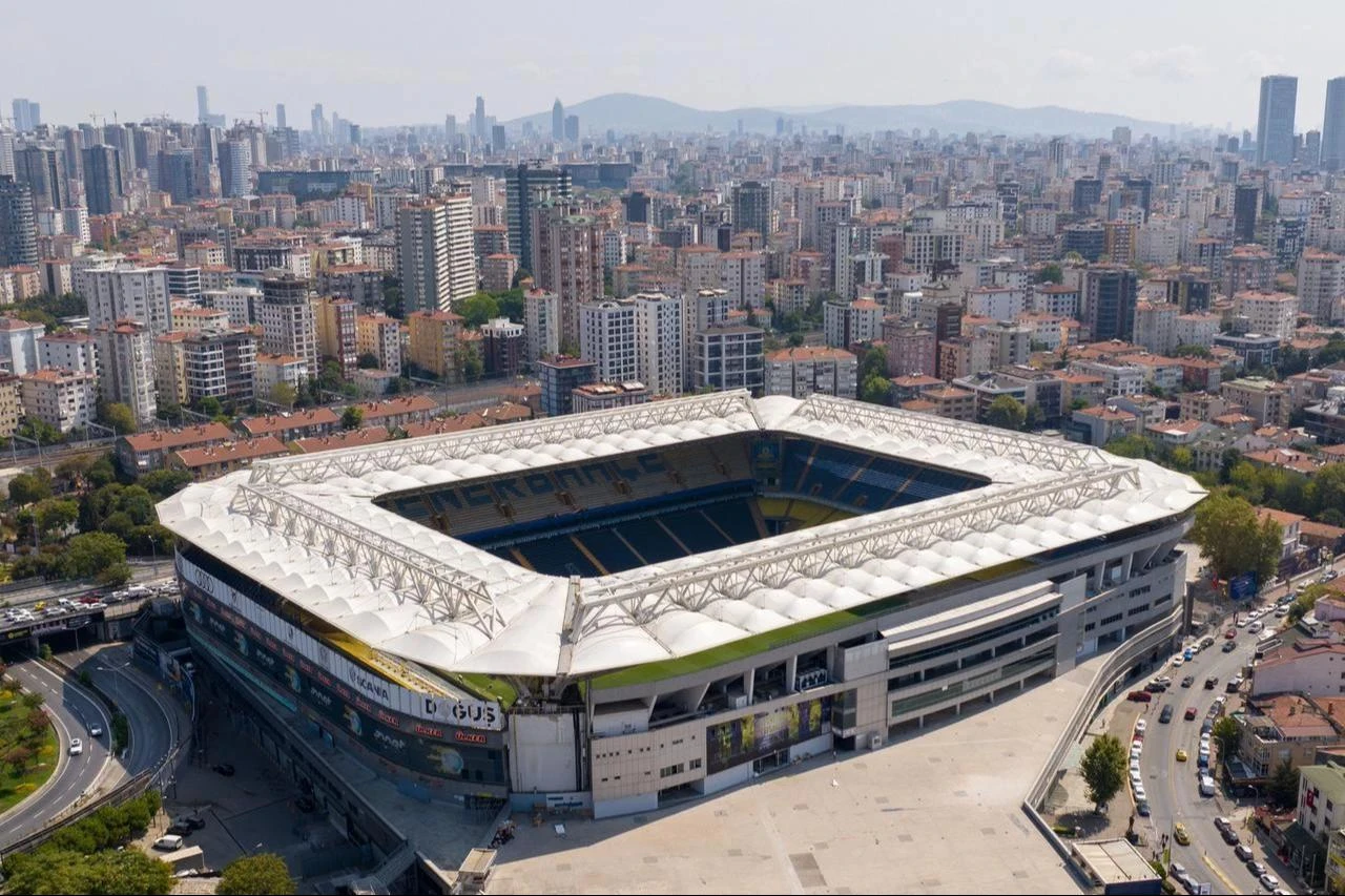 Aerial view of Sukru Saracoglu Sports Complex, home of Fenerbahce, in Kadikoy, Istanbul, Türkiye. (Adobe Stock Photo)
