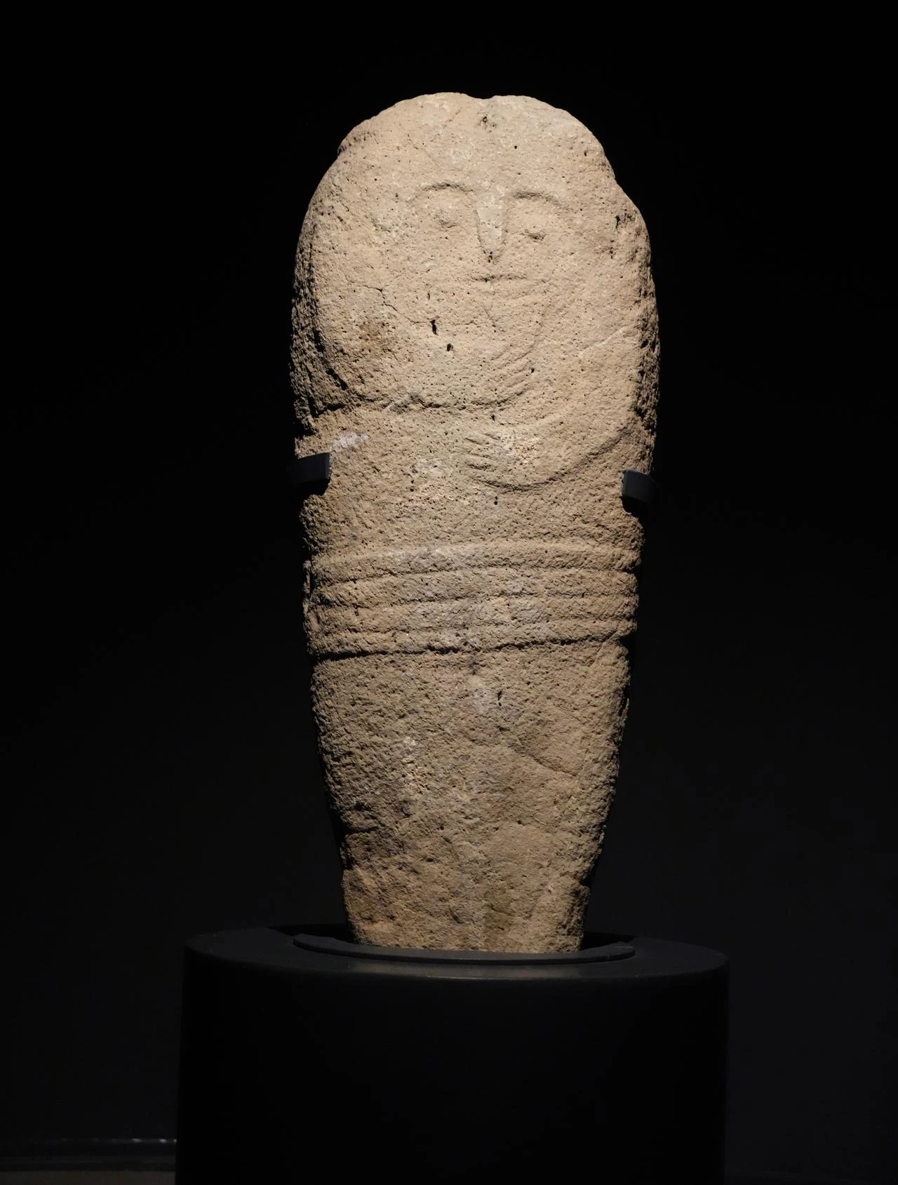 The 2,500-year-old "Tas Baba" stone statue, also known as the Erzurum Stele, is displayed at the Erzurum Museum in eastern Türkiye. (AA Photo)