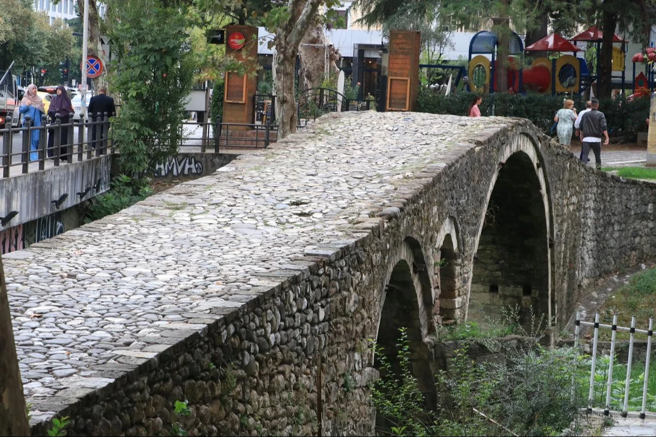In the capital of Albania, Tirana, the Tabakhane Bridge, which has maintained its functionality since the Ottoman period in the 18th century, stands the test of time, September 29, 2024 (AA Photo)