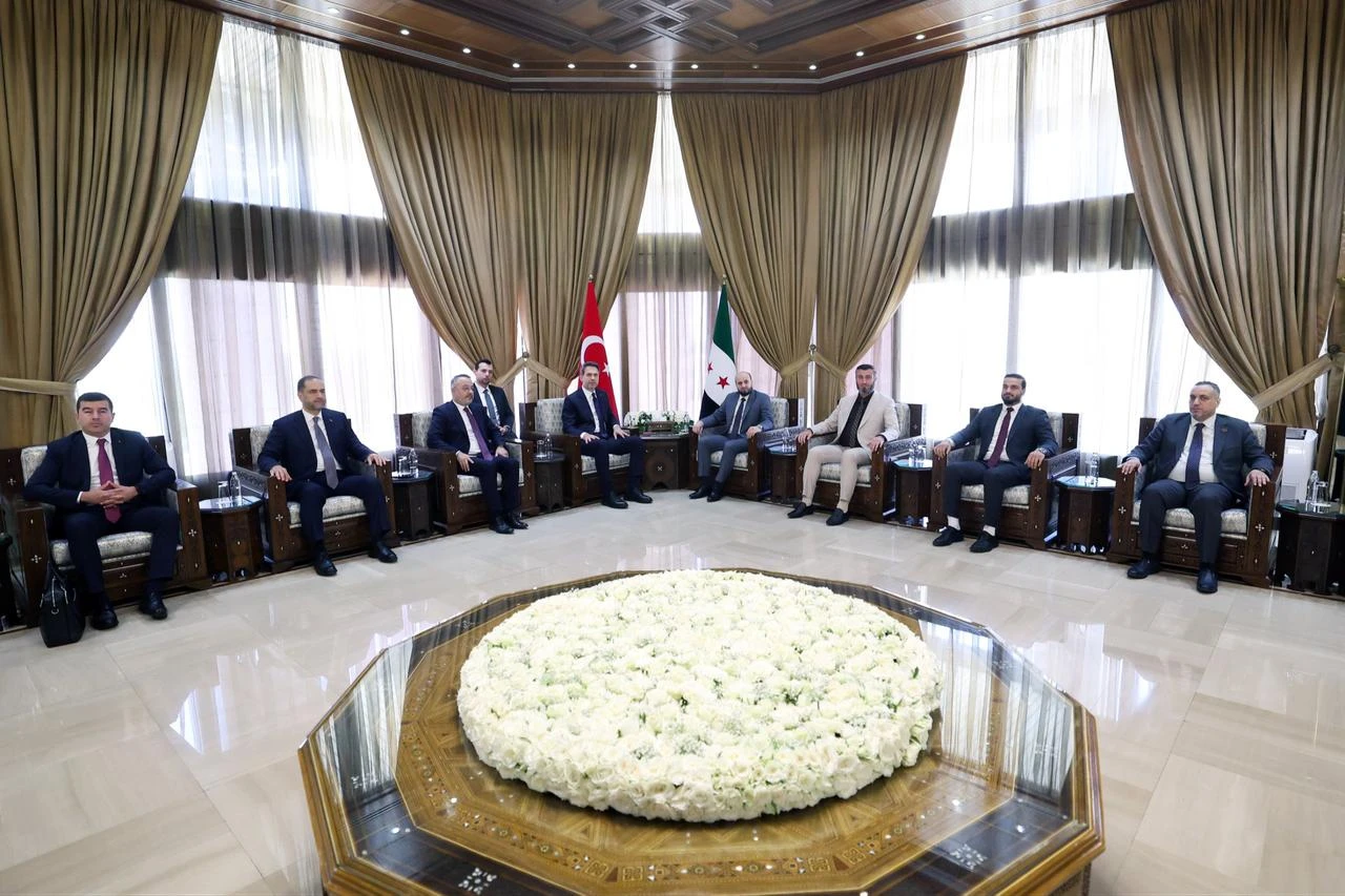 Turkish and Syrian officials meet in Damascus, Syria, on Aug. 19, 2026, to discuss energy and mining cooperation. (Photo via X/@aBayraktar1)