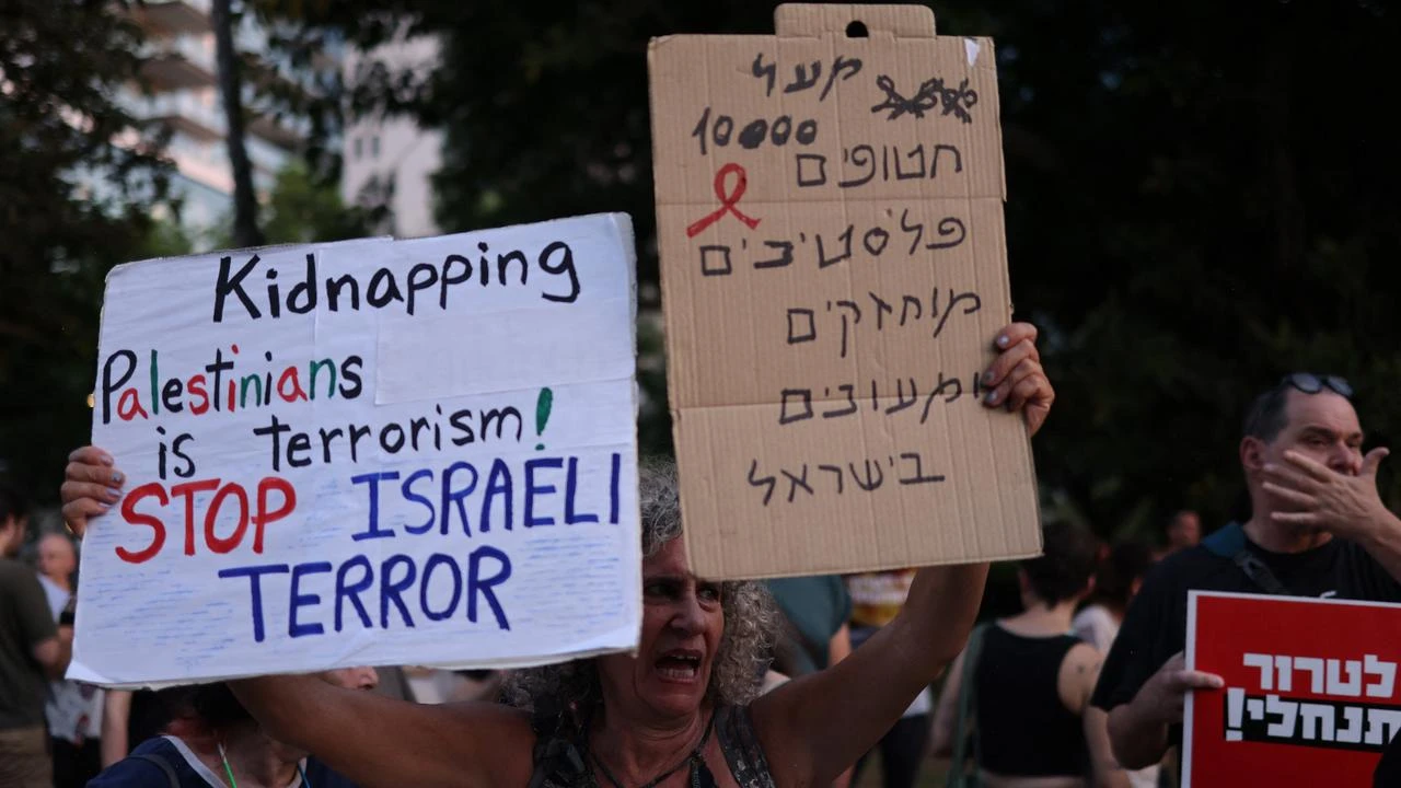 Israelis protest illegal settler violence as Gaza strikes kill at least eight