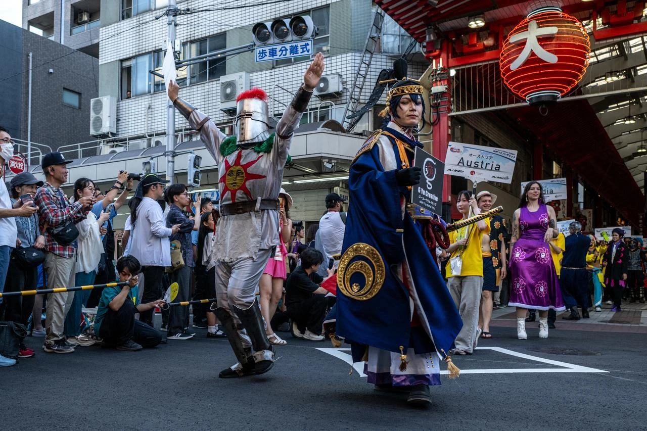 Cosplayers take part in the Osu Cosplay Parade. (AFP Photo)