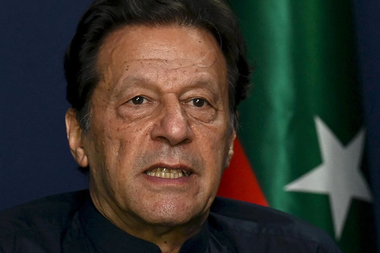Former Pakistan's prime minister Imran Khan speaks during an interview with AFP at his residence in Lahore on May 18, 2023. (AFP File Photo)