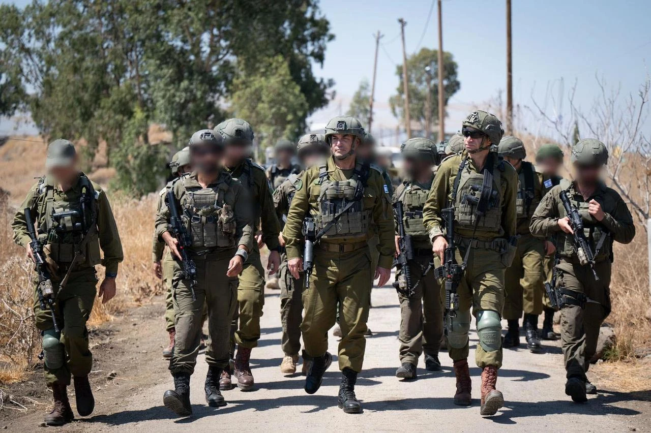Israel's army chief, Lt. Gen. Eyal Zamir, visited the 210th Division and held an operational assessment of the situation and a tour of southern Syria on Aug. 19, 2026. (Photo via X/@idfonline)