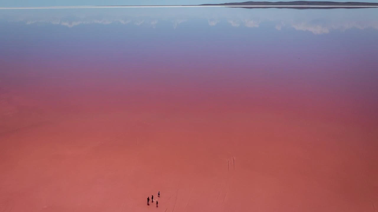 Türkiye's Lake Tuz turns striking shade of pink this summer