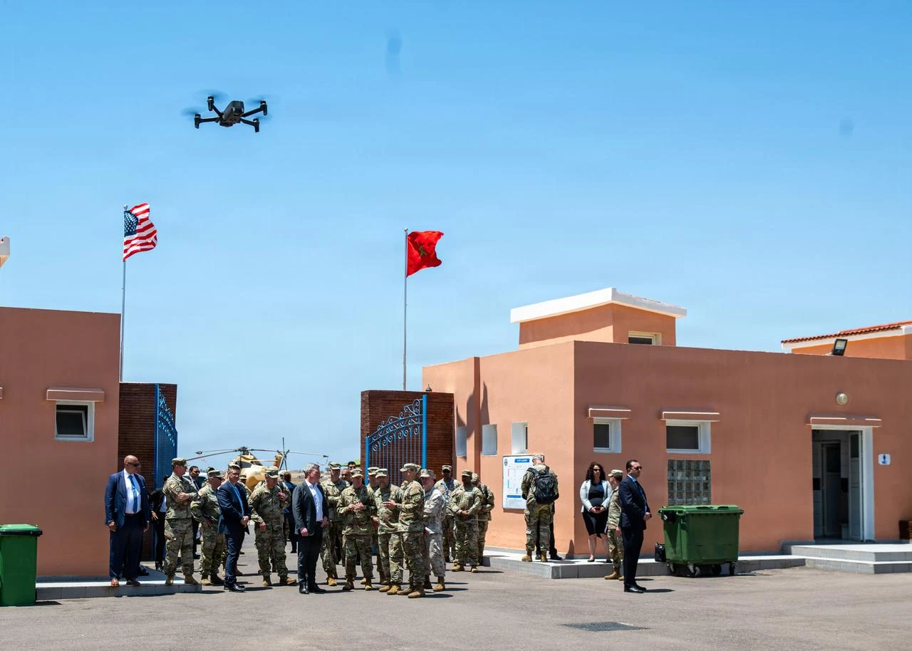 Secretary of the Army Dan Driscoll visits the Drone Academy during Exercise African Lion in Agadir, Morocco, May 2, 2026. (Photo via U.S. Army)