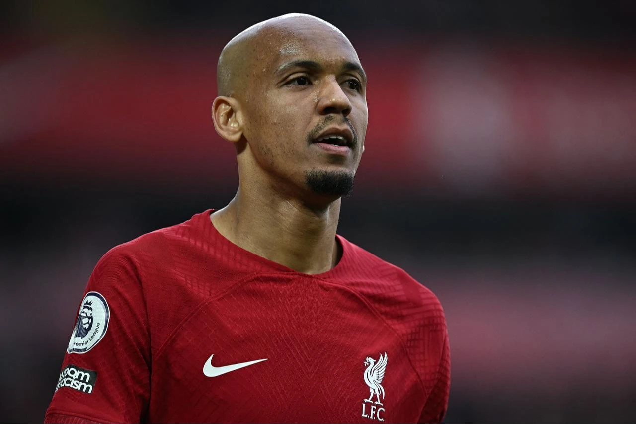 Liverpool's Brazilian midfielder Fabinho leaves the pitch after being substituted off during the English Premier League football match between Liverpool and Arsenal at Anfield in Liverpool, north west England, April 9, 2023. (AFP Photo)