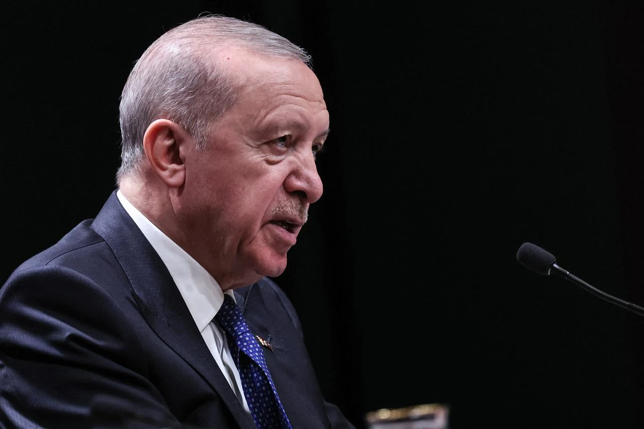 President Recep Tayyip Erdogan holds a joint press conference with the Iraqi Prime Minister following their meeting at the Presidential Complex in Ankara, July 28, 2026. (AFP Photo)