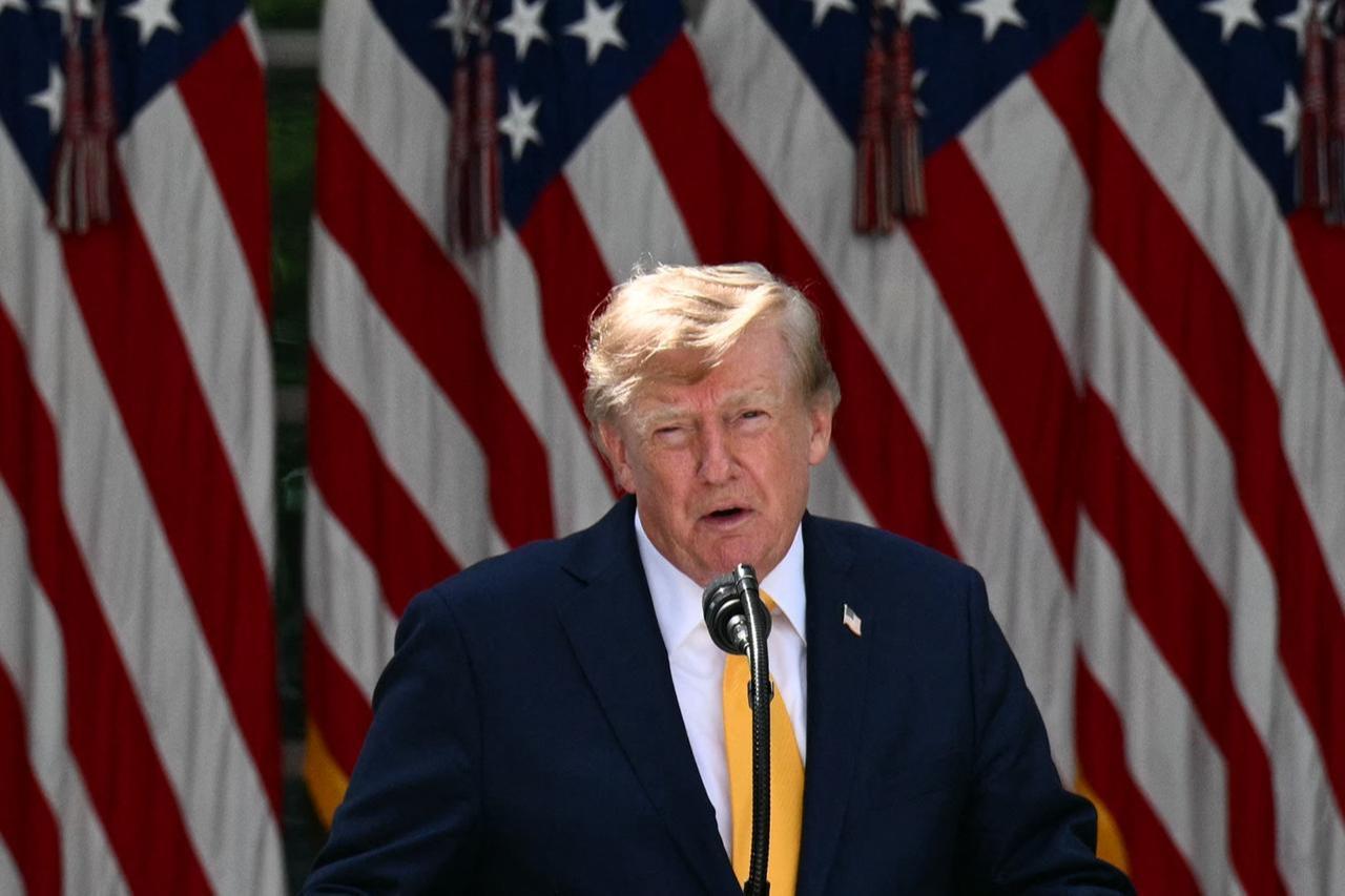 US President Donald Trump speaks in the Rose Garden of the White House in Washington, DC, on August 24, 2026. (AFP Photo)