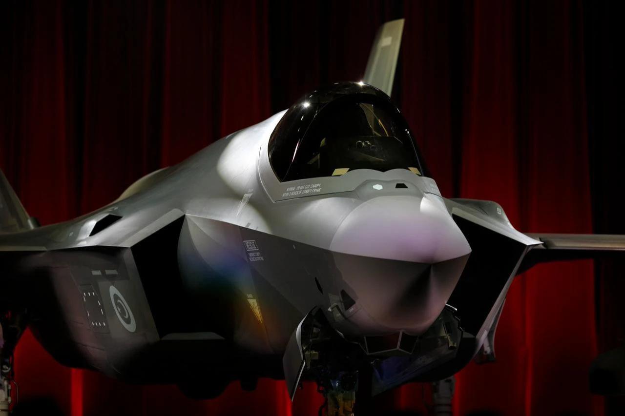 An F-35 fighter jet is seen as Türkiye takes delivery of its first F-35 fighter jet with a ceremony in Forth Worth, Texas, USA on June 21, 2018. (AA Photo)
