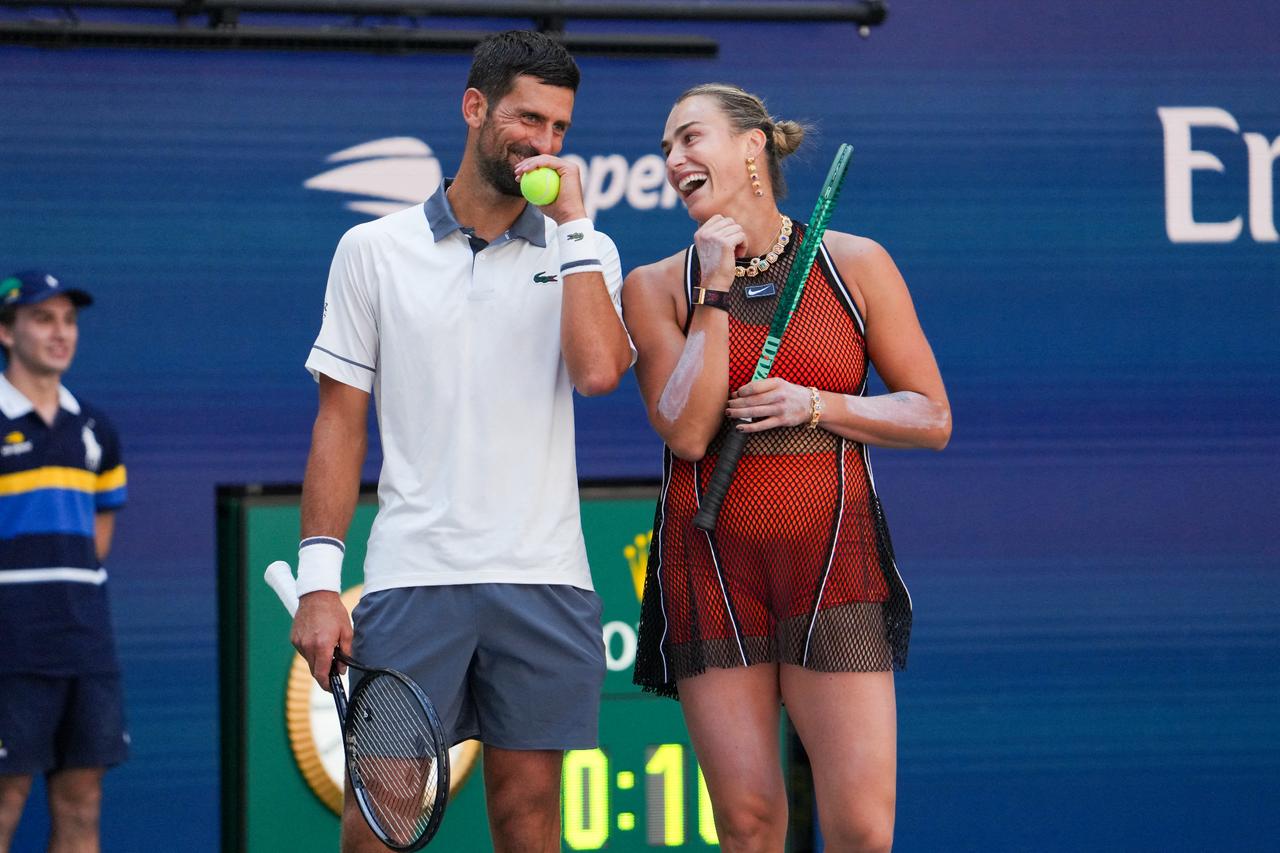 Williams-Alcaraz shine, Djokovic-Sabalenka fall in mixed doubles openers