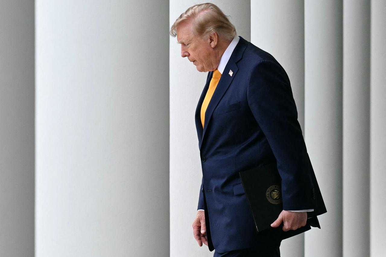 US President Donald Trump arrives to speak in the Rose Garden of the White House in Washington, DC, on August 24, 2026. (AFP Photo)