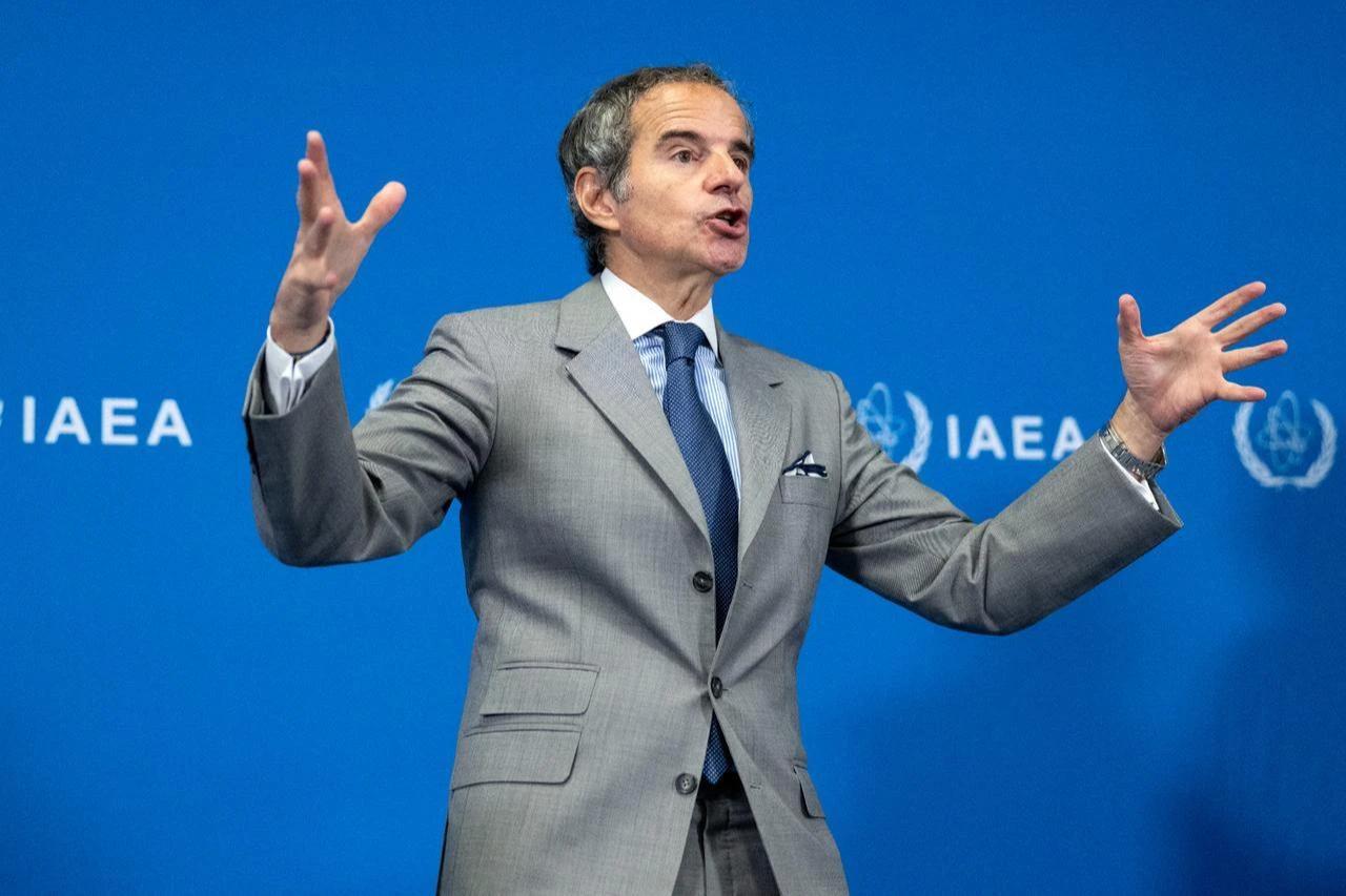 Director General of the International Atomic Energy Agency (IAEA) Rafael Grossi addresses a press conference following a Board of Governors' Meeting at the agency's headquarters in Vienna, Austria, June 8, 2026. (AFP Photo)