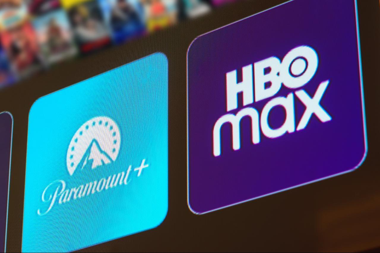 This photo illustration Paramount Plus and HBO Max logo is displayed on a TV screen Jan 8, 2024 (Adobe Stock Photos)