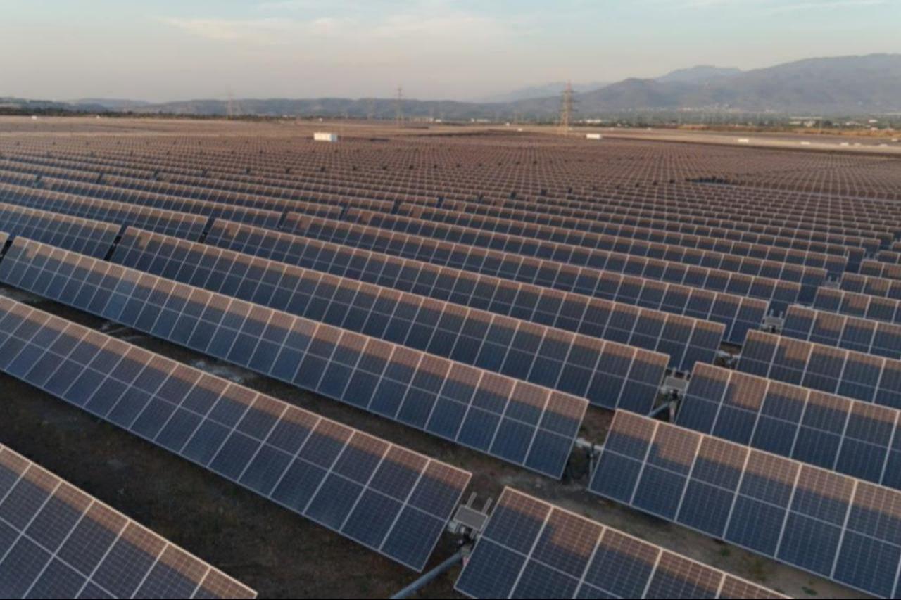 Rows of solar panels at a solar energy facility in Isparta, Türkiye. (AA Photo)
