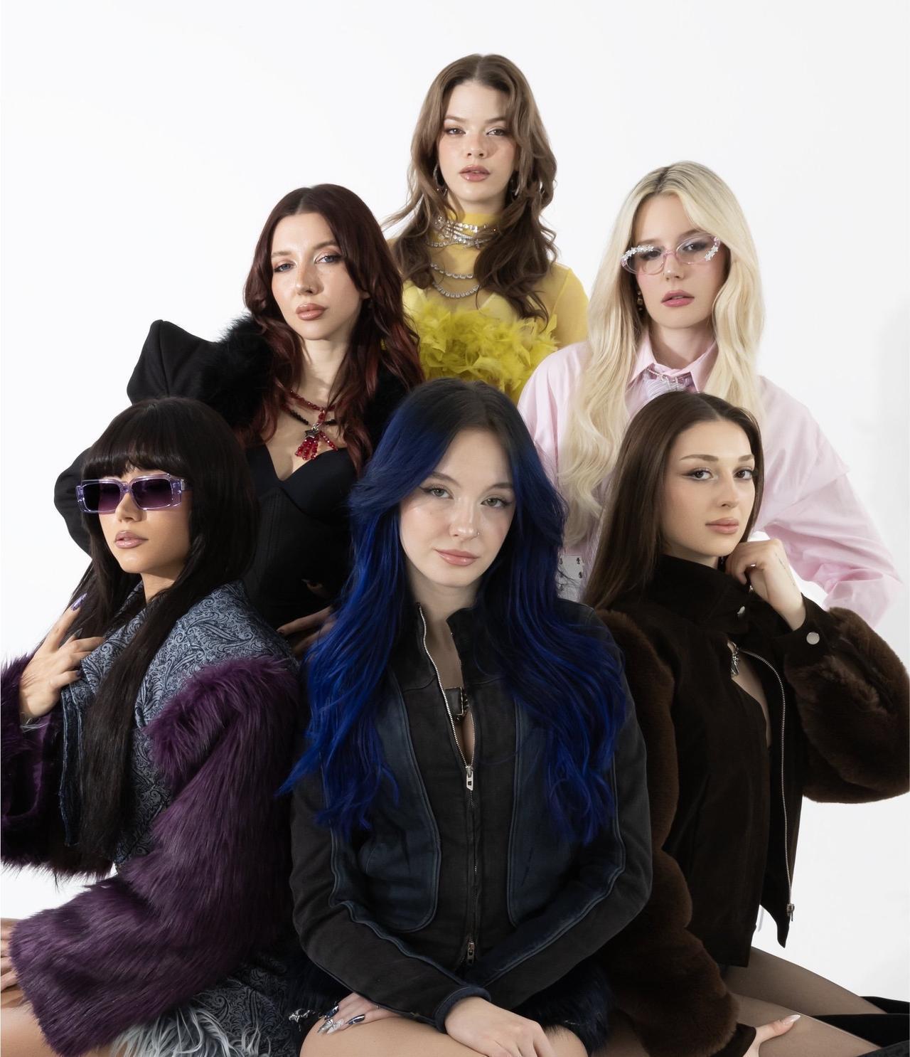 Members of the girl band "Manifest" stunt for a photo (Photo via Social media)
