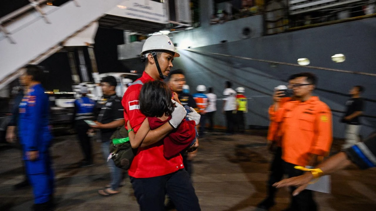 Ferry fire off Indonesia's Madura Island kills 5, dozens missing