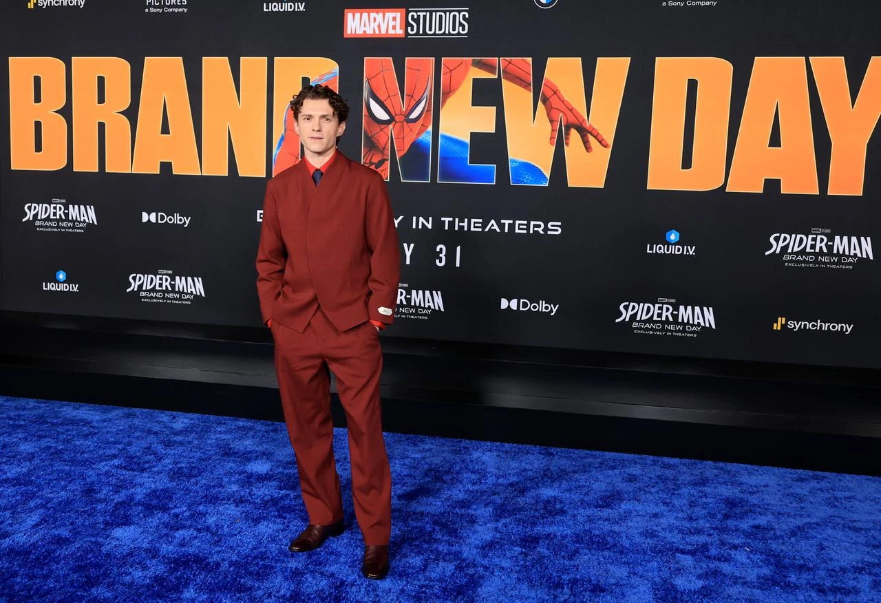 Tom Holland attends the Los Angeles Premiere Of Columbia Pictures' "Spider-Man: Brand New Day" at Dolby Theatre on July 27, 2026 in Hollywood, California. (AFP Photo)