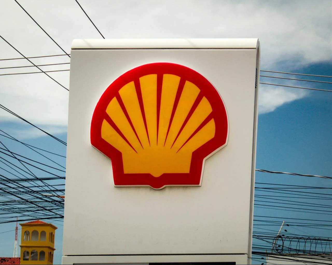A Shell logo is displayed on a service station sign in Sao Luís, Maranhao, Brazil. (Adobe Stock Photo)