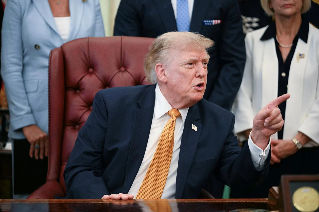 US President Donald Trump speaks after signing an executive order in the Oval Office of the White House in Washington, DC, on August 3, 2026. (AFP Photo)